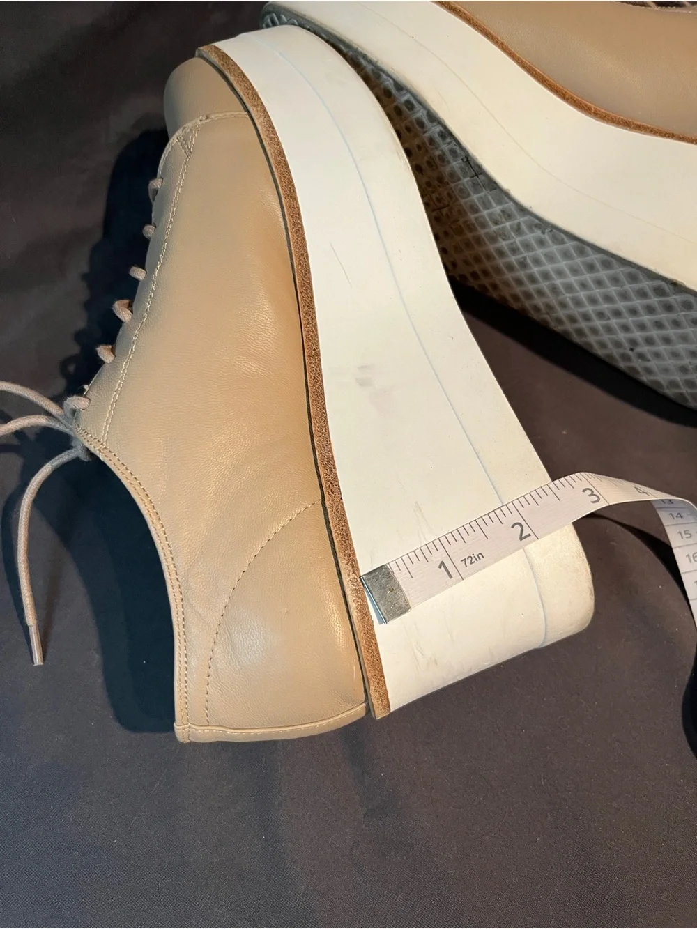 Steve Madden Kimber Natural Leather Platform Oxfords Size 9.5